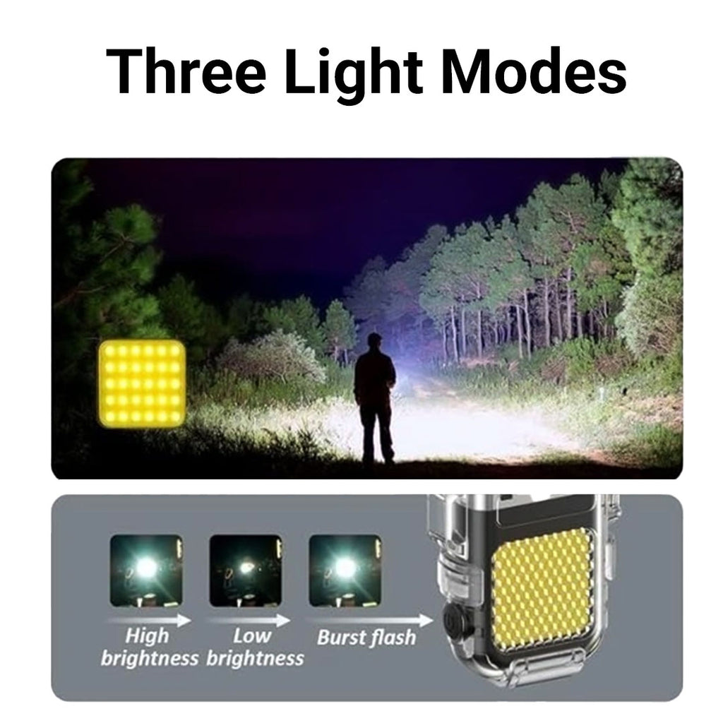 Rechargeable COB LED Lighter with Torch Light