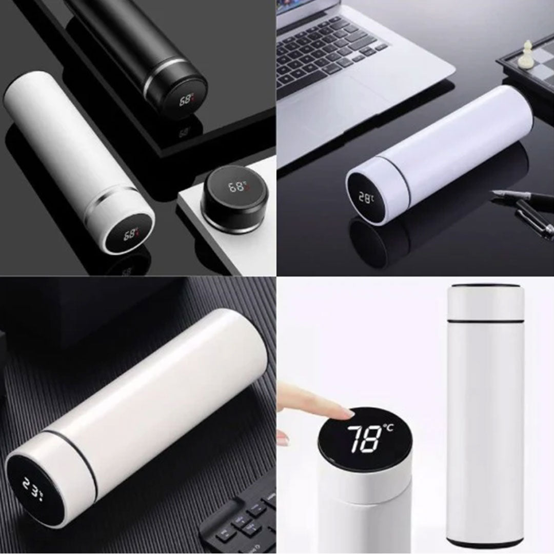 Stainless Steel Temperature Display Water Bottle