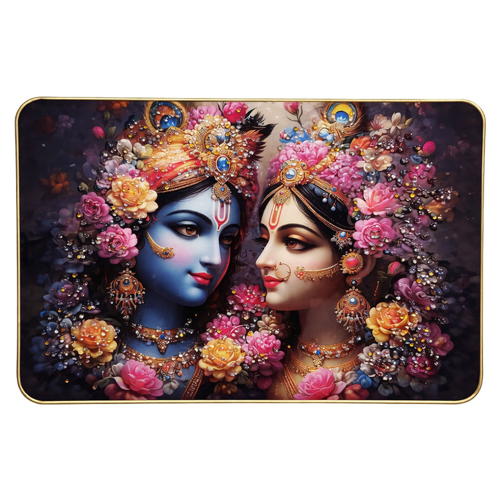 Radha Krishna Decorative Resin Wall Art / Metal frame