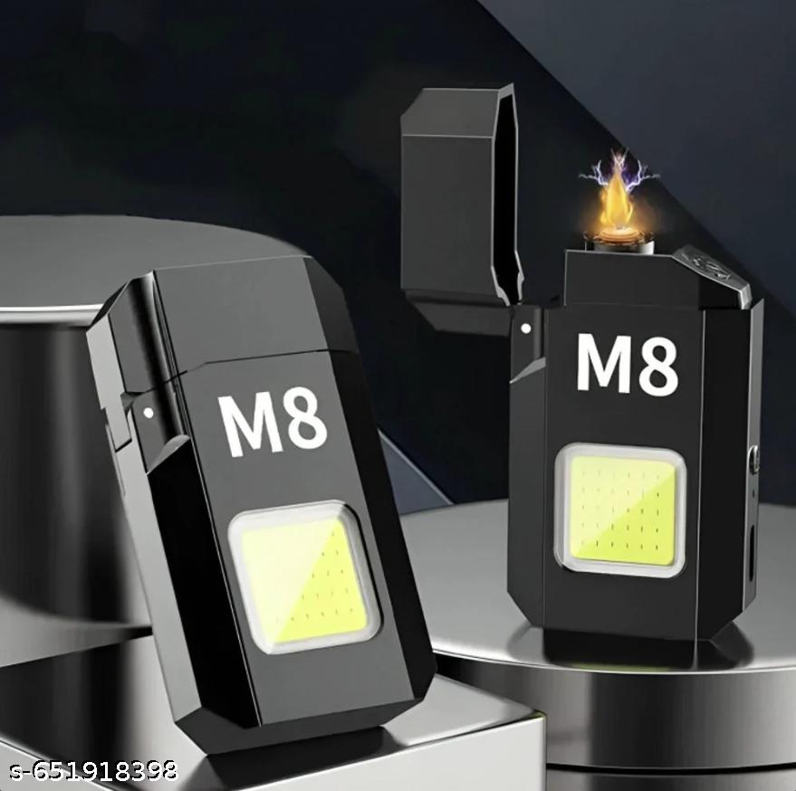 electric plasma lighter + bright LED emergency flashlight