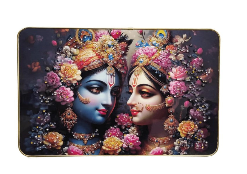 Radha Krishna Decorative Resin Wall Art / Metal frame